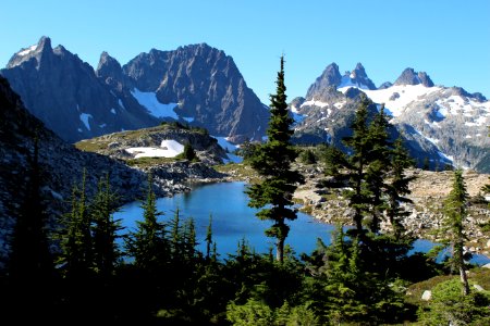 Morning at Tank Lakes, Alpine Lakes Wilderness on the Mt. Baker-Snoqualmie National Forest photo