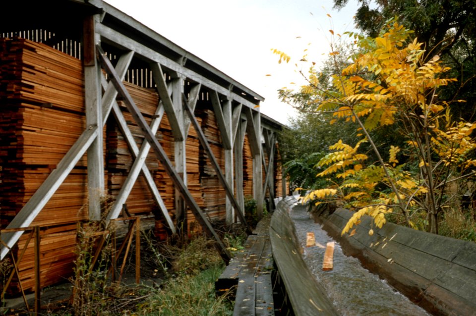 Gifford Pinchot National Forest, Broughton lumber mill and flume, Hood WA.jpg