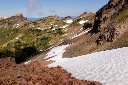 Near the summit of Hawkeye Point, Goat Rocks Wilderness on the Gifford Pinchot National Forest
