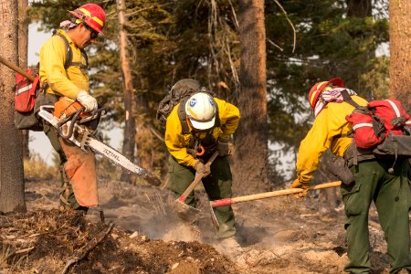 fire crew mopping up