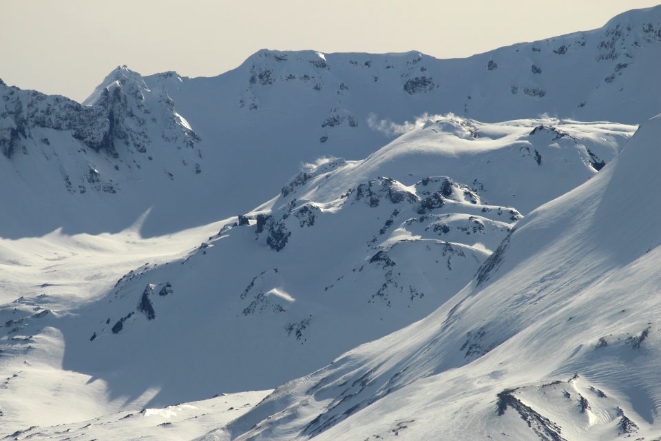Mount St Helens crater (February 2017) in winter, Mount St Helens NVM on the Gifford Pinchot National Forest