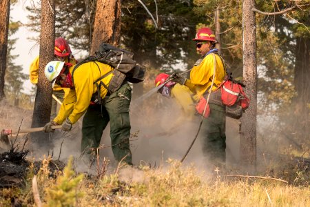 fire crew mopping up