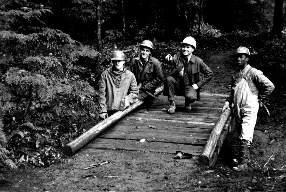 650908 Trail Bridge, Timber Lake JCC, Mt Hood NF, OR 1965