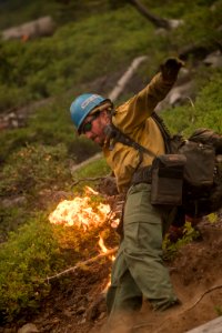 Firefighters face steep, rugged conditions