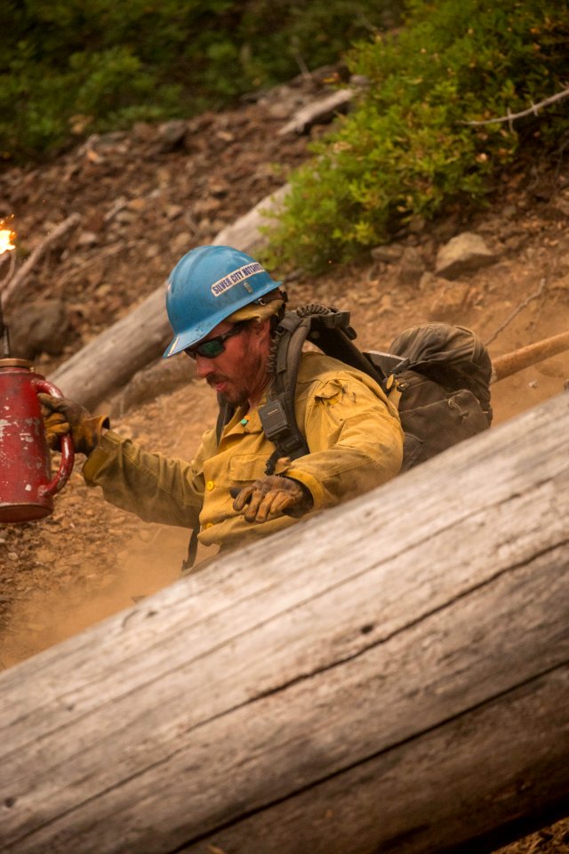 Firefighters face steep, rugged conditions