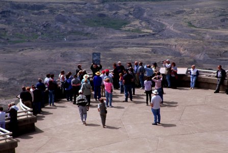 Interpretive talk at Johnston Ridge Observatory Mt St Helens National Volcanic Monument, Gifford Pinchot National Fores