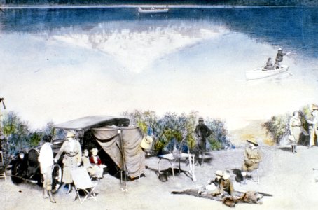 330 Mt Hood National Forest, camping scene at Lost Lake  1920's