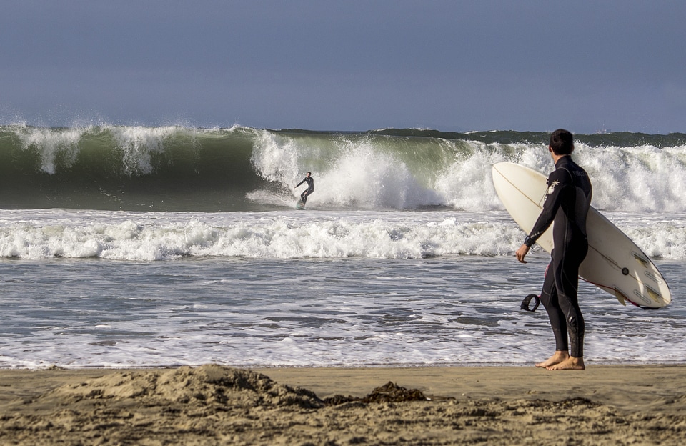 Surfing beach summer