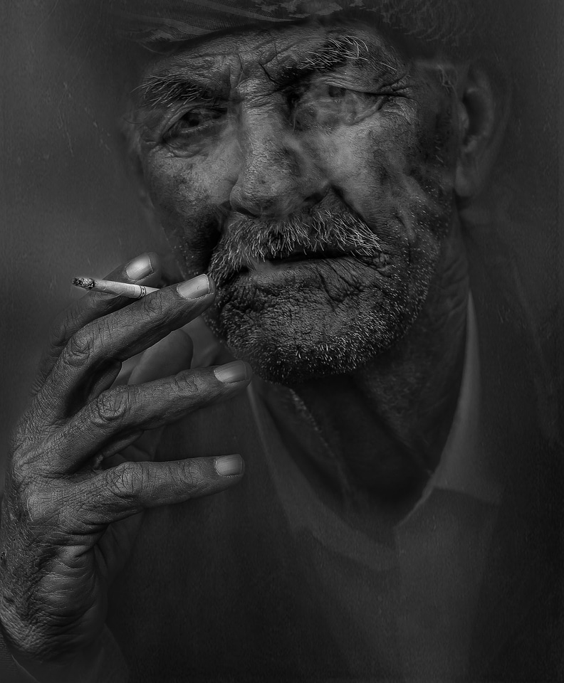 Cigarette old elderly