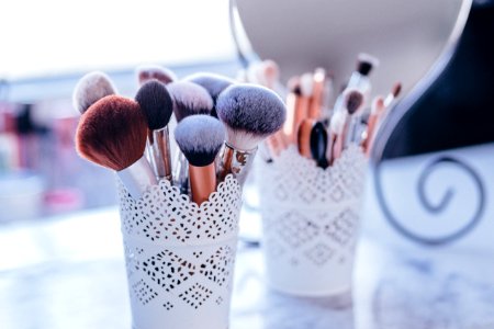Makeup brushes photo
