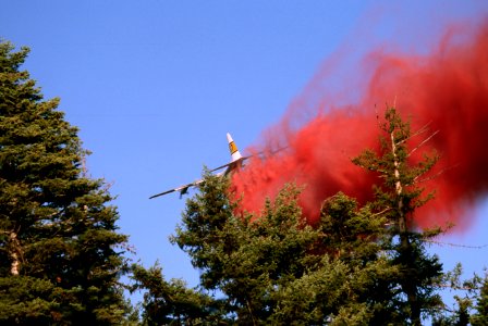 261 Ochoco National Forest, Hash Rock Fire, retardent drop photo