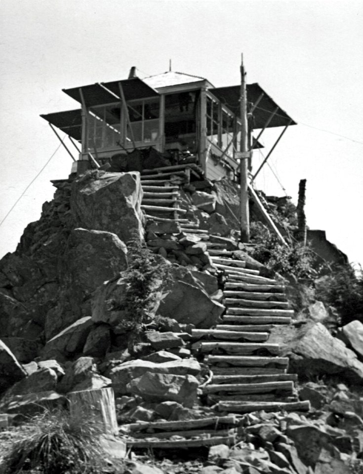 Lookout House, Balm Mountain, from North, Willamette NF, OR 1945