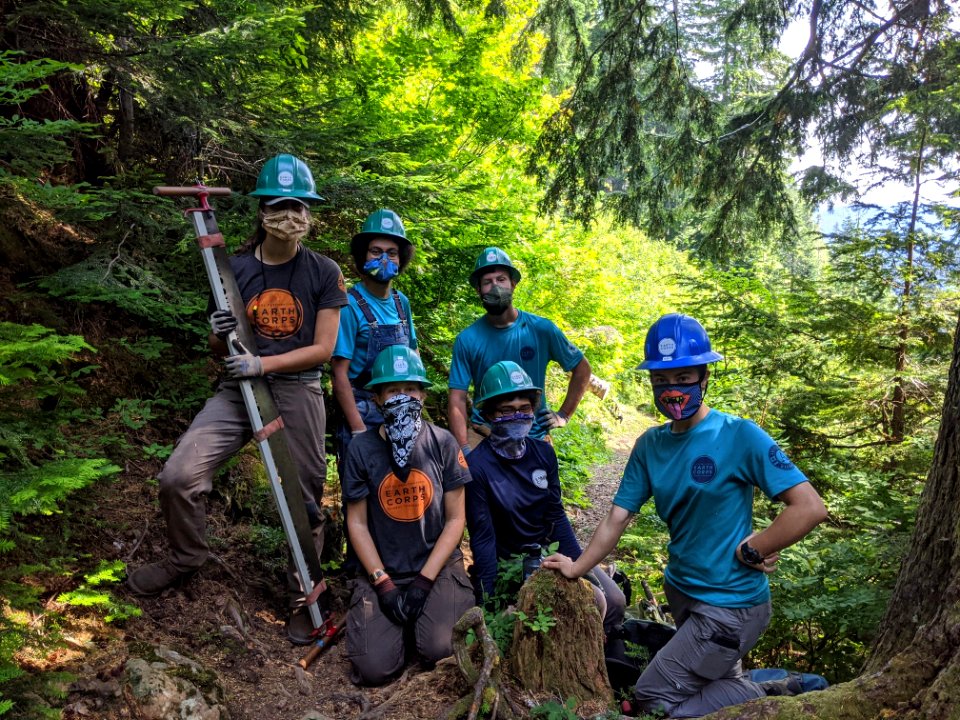 202007 Olympic Colonel Bob Wilderness Earth Corps Trail Crew USFS photo.