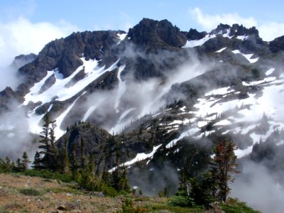 Looking south from Marmot Pass area, Buckhorn Wilderness on the Olympic National Forest photo