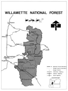 Willamette NF - Ranger Districts 1980