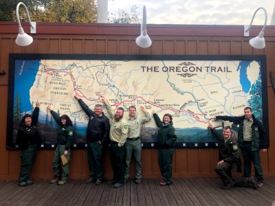 Team at the end of Oregon Trail