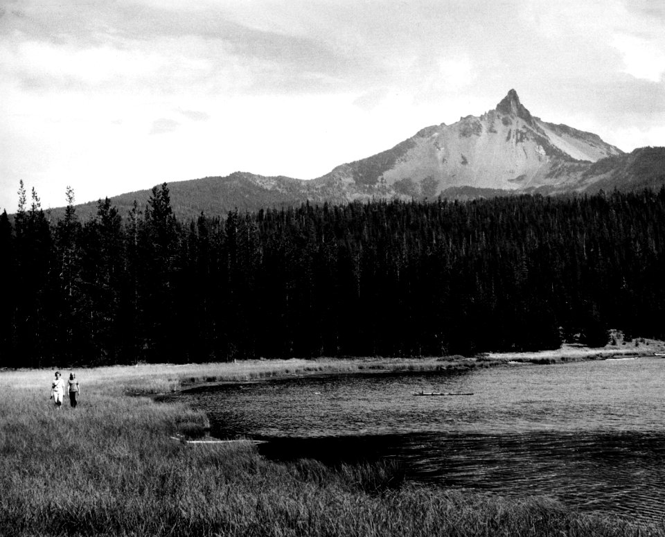 Willamette NF - Mt. Washington from Middle Patjens Lake, OR 1970
