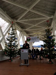 Bruce Ward, of Choose Outdoors speaks at the CCT launch event