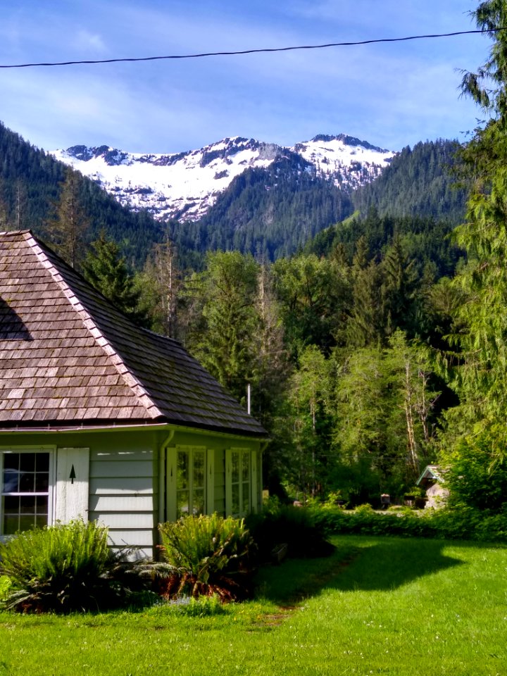 View of Mt. Pilchuck looking south from Verlot Service Center, Mt. Baker-Snoqualmie National Forest. Photo taken by Anne Vassar May 27, 2020.