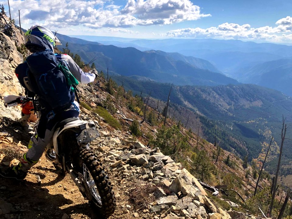 Motorcycle-FS TrailcrewPersonOnRockyTrailOkaWenNFbyMasonSchuur-Oct2018