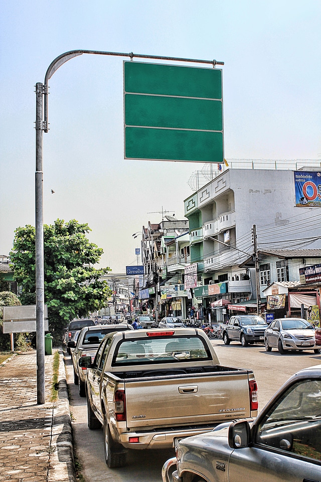 Street sign road city