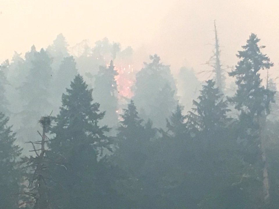 Fire spotting to west side of Eagle Creek. 942017