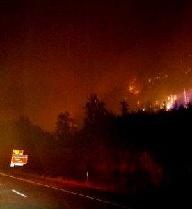 Fighting Eagle Creek Fire at Multnomah Falls Lodge Sept 5, 2017 2