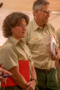 USFS Director of Fire & Aviation Management Shawna Legarza's visit to the ICP in Winthrop, WA