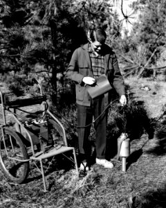 USFS Research Lab near Bend with Jim Barrett, Oregon c1970