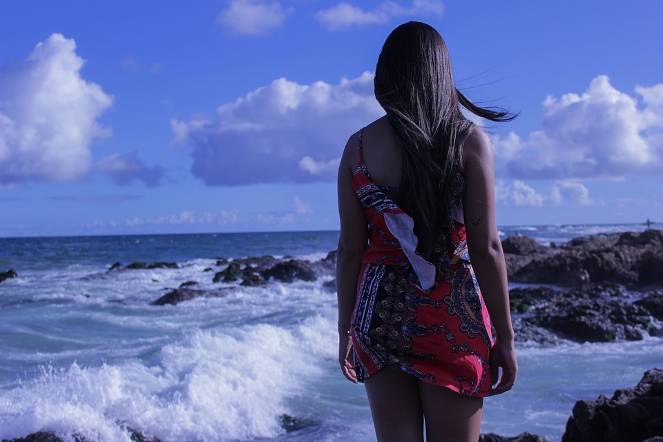 Woman landscape model