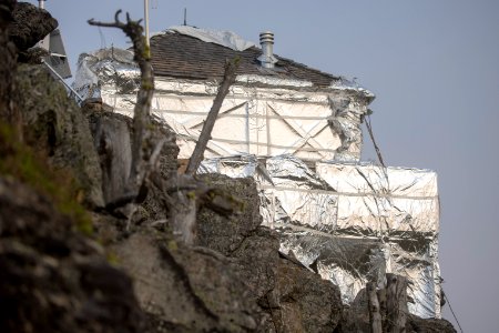 Sugar Loaf Lookout, wrapped in kevlar foil