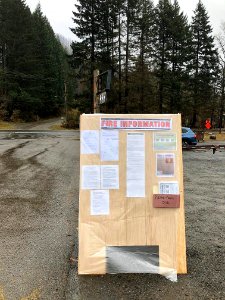 Information Sandwich Board, Lionshead Fire, 9/26/2020