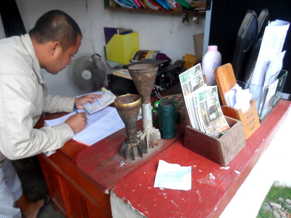 Dismantled mortar shells at Luang Prabang