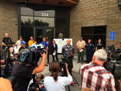 Damon Shulze from OSFM conducting media briefing Sept 5