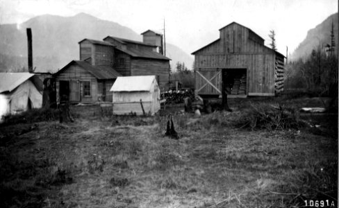10691A Seed Extracting Plant at Wyeth, Oregon NF, OR c1905 photo