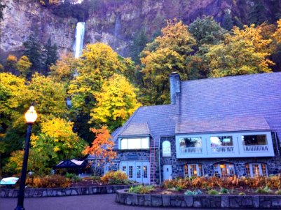 Multnomah Falls post Eagle Creek Fire danger early October, 2017