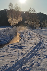 Frozen winter sunrise