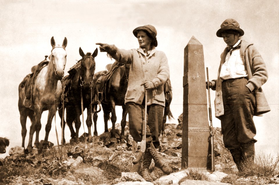 Boundary Post, Horseshoe Basin, 1916