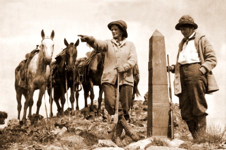 Boundary Post, Horseshoe Basin, 1916 photo