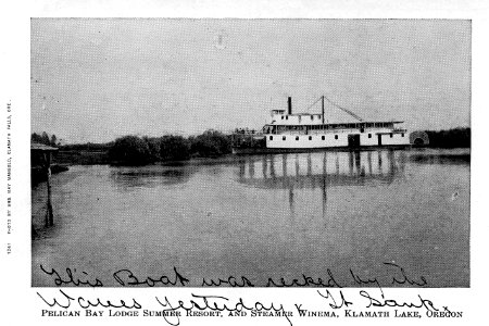 Steamer Winema at Pelican Bay Lodge