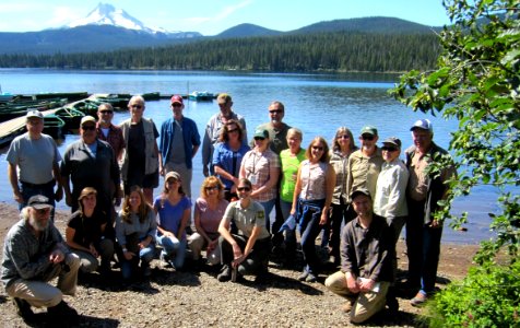 20190813 MtHood Clack Headwaters field trip group photo by Robert Roth.