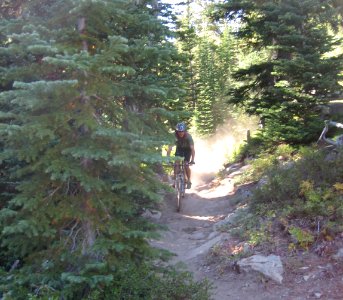 Mountain biking Laurie Dowie 2008