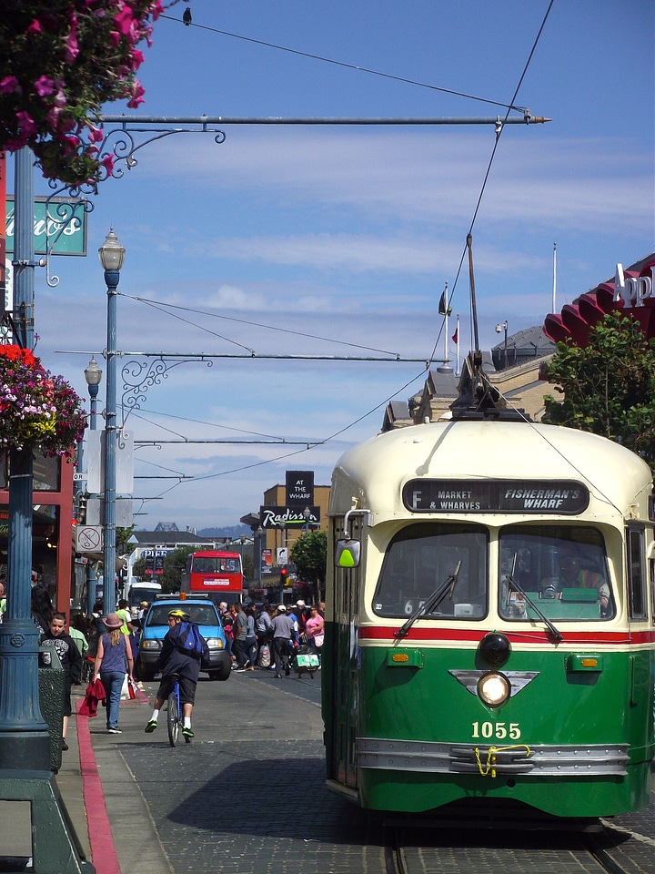 Urban downtown cable car