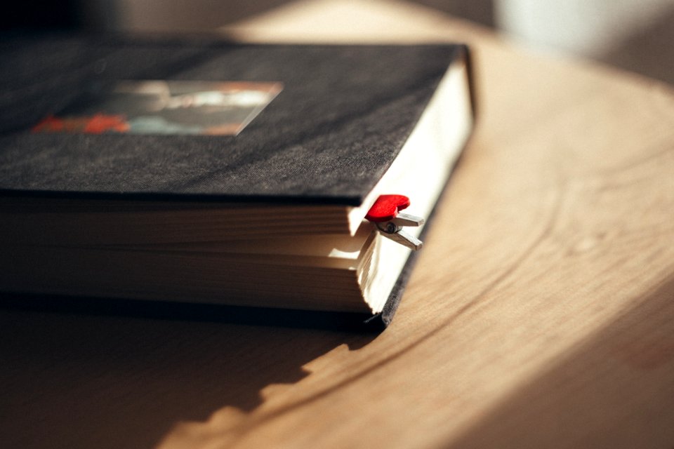 A heart clip bookmark photo