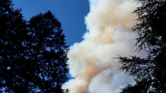 Sept 2: Smoke from the fire. Photo courtesy of Noah Brown.