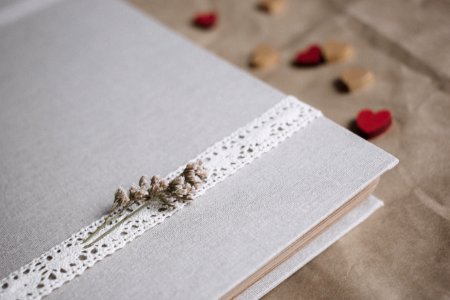 Rustic linen photo album photo