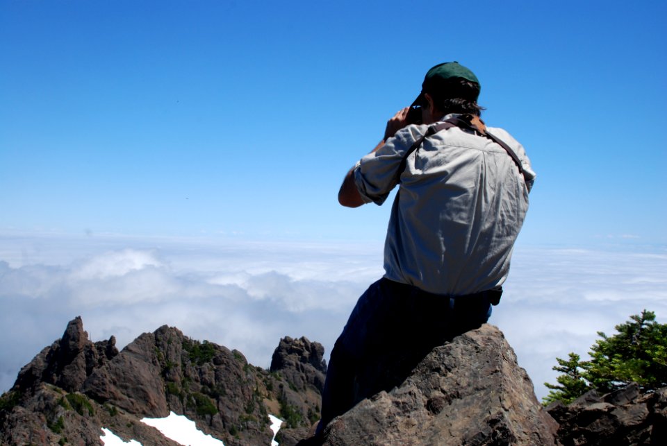 Ranger on top of Mt Ellinor.