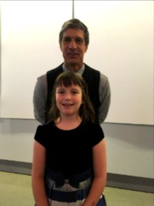 Regional Forester Glenn Casamassa with Brigette Harrington Dec. 19, 2018.