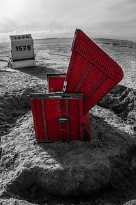 Beach coast beach chair photo