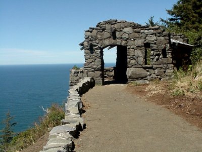Historic Rock Shelter at Cape Perpetua Overlook, Siuslaw National Forest photo